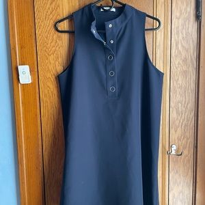 NWOT Mango Casual Navy sleeveless button front dress
